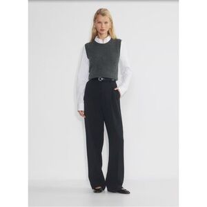 Aritzia Black Wide-leg Women's Trousers